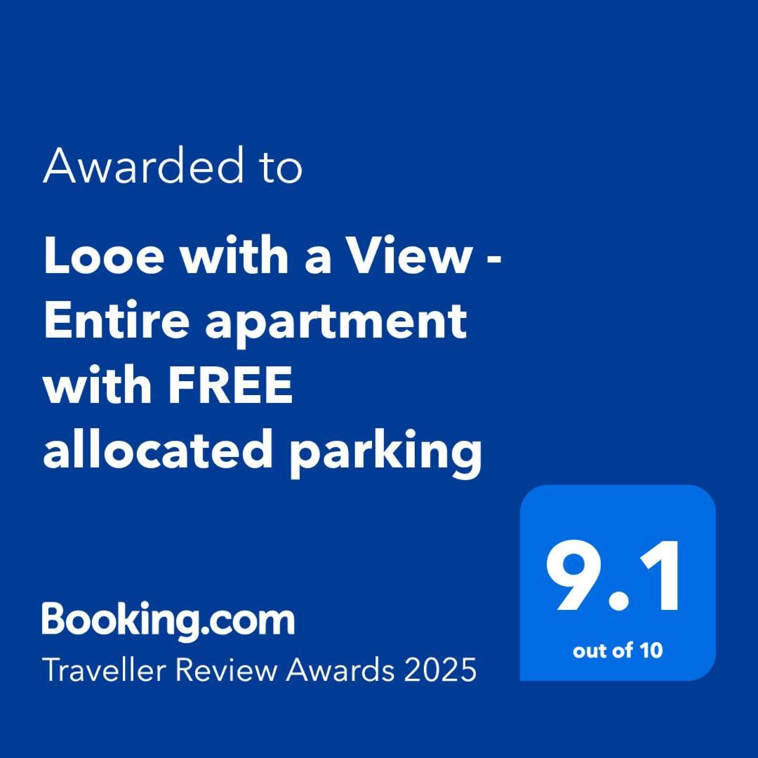 Looe With A View - Entire Apartment With Free Allocated Parking Exterior foto